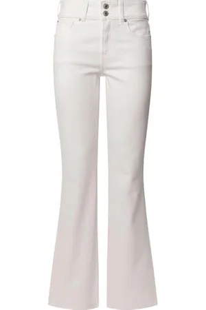 Pepe Jeans Damen Flare Mw Jeans, Weiß (Denim-TC5), 24 W/30 L