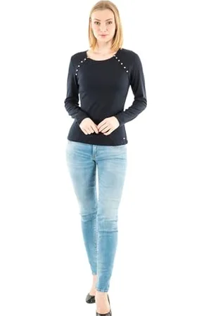 Morgan Geripptes Langarm-T-Shirt XS