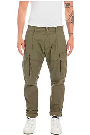 Replay Herren Cargo-Hose Sniper Comfort-Fit mit Stretch, (Grün), 30W