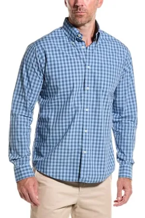 Brooks Brothers Herren Freitag Popeline Langarm Streifen Sport Shirt, , XL
