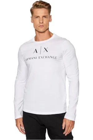 Armani Exchange Herren A|x Long Sleeve Logo Crewneck T-Shirt, , M