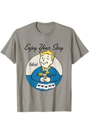Fallout Video Game Vault Boy Genießen Sie Ihren Aufenthalt T-Shirt