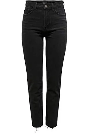 ONLY Female Straight Fit Jeans ONLEmily HW 2634Black Denim,Black Denim,26W / 34L