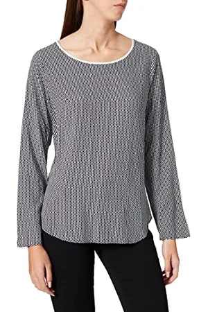 Marc O’ Polo Damen 900219652597 Langarmshirt, Schwarz (Multi, 44