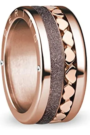 Bering Austauschbar Ringkombination für Damen in Rosé Gold & Braun mit einzigartigem Twist- & Change System, Spree