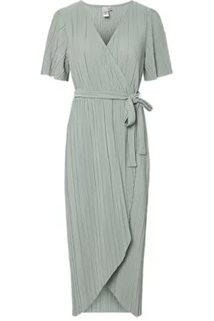 Y.A.S Olinda Ss Midi Wrap Dress S. Noos