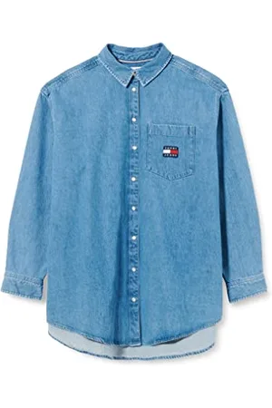 Tommy Hilfiger Damen Tjw CRV Badge Boyf Shirt DW0DW14596 Gewebte Oberteile, XXL