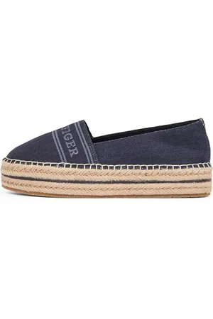 Tommy Hilfiger Damen Espadrilles Denim Platform mit Plateau, Blau (Space Blue), 37