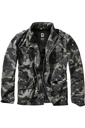 Brandit Jacket - Stylische Jacke für Herren mit versteckter Kapuze, Stehkragen und Baumwollfutter, Mehrfarbig ( 4),M
