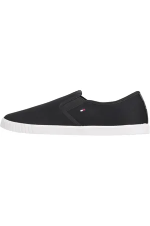 Tommy Hilfiger Damen Slipper Sneaker Canvas Slip-On ohne Schnüren, Blau (Space Blue), 38