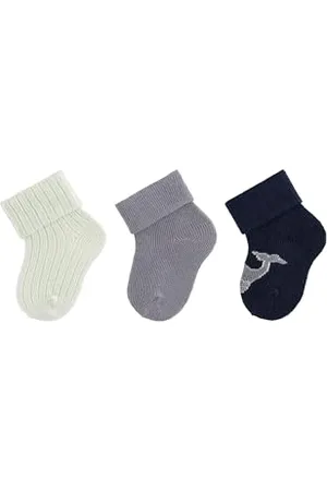 Sterntaler Erstlingssocken 3er Pack - Jungen Baby Socken uni gerippt und Motiv mit hohem Baumwollanteil - hautsympathische, elastische Strümpfe für Neugeborene, helltürkis, 0