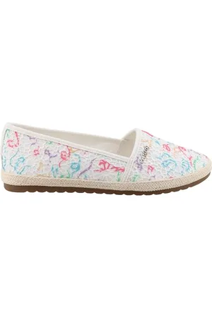 TOM TAILOR Damen 7490090018 Flacher Slipper, White-Multi, 38 EU
