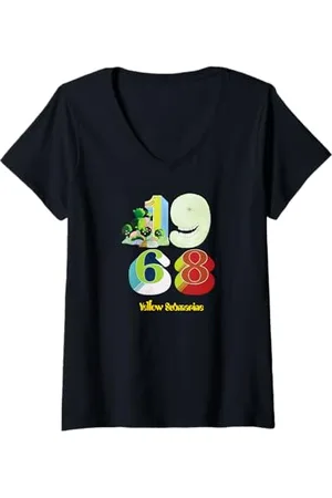 The Beatles Damen Die Beatles -1968 T-Shirt mit V-Ausschnitt