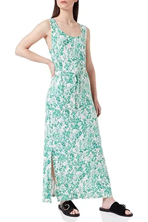 Ichi IHLISA DR17 Damen Freizeitkleid Maxikleid Kleid mit Rundhalsausschnitt Loose-Fit mit floralem Print, Größe:XS, Farbe:
