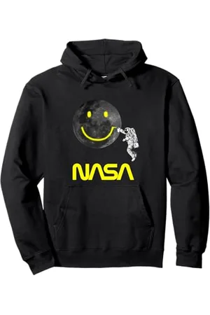 Nasa NASA Astronaut Spray Mond Graffiti Worm Logo Pullover Hoodie
