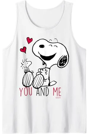 Peanuts Snoopy Woodstock Red Hearts Tank Top