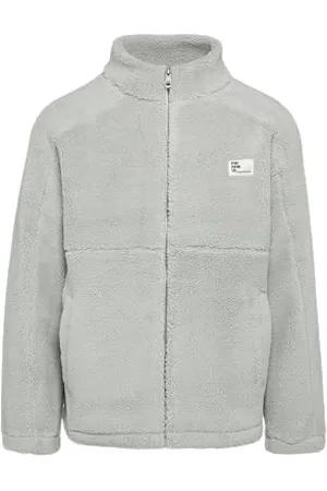 QS by s.Oliver Fleecejacke aus Teddy-Plüsch hellgrau L