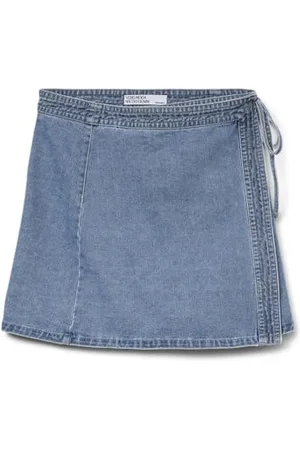 VERO MODA Vmliza Mr Short Denim Wrap Skirt Ga Noos