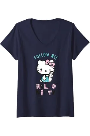 Sanrio Damen Hello Kitty - Often Cool Always Cute T-Shirt mit V-Ausschnitt