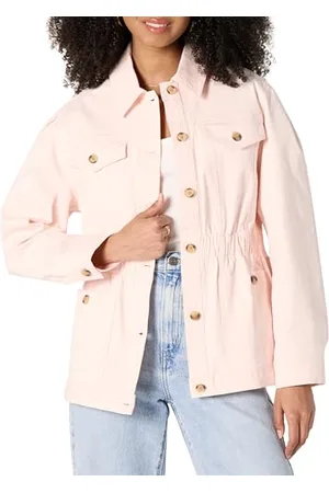 Amazon Damen Mittelschwere Jacke aus Baumwolltwill In Normaler Passform, , L