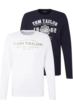 TOM TAILOR Herren Langarmshirt im Doppelpack
