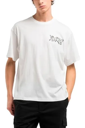 Replay Herren T-Shirt Kurzarm Oversized, Weiß (Natural White 011), L