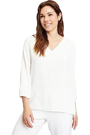 Cartoon Damen Casual-Bluse mit Knöpfen Rohweiß,42