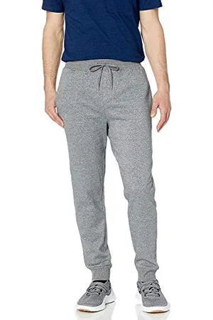 Jockey Herren Active Basic Fleece-Jogginghose Trainingshose, Dunkelgrau meliert, Groß