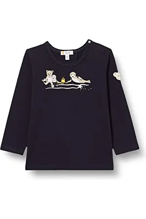 Steiff Baby - Mädchen T-shirt met lange mouwen T Shirt, Navy, 56 EU