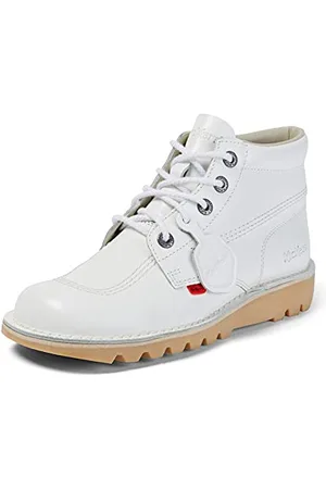 Kickers Unisex Kick Hi Classic Extra Comfortable | Added Durability | Premium Quality Ankle Boot, White, 41 EU
