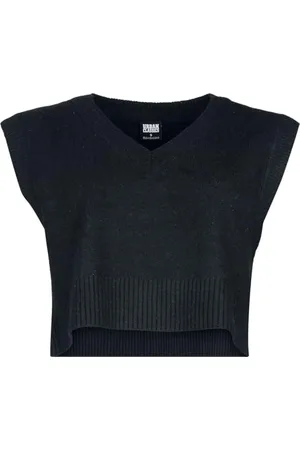 Urban classics Damen Pullunder Ladies Soft Knit Pullunder, Damen-Pullunder aus weichem Strick, V-Ausschnitt, kurz geschnitten, Größen XS - XL