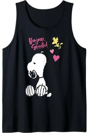 Peanuts Snoopy Woodstock Bonjour Sweetie Tank Top
