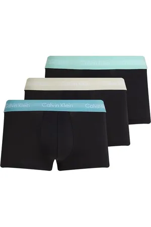 Calvin Klein Herren 3er Pack Boxershorts Low Rise Trunks Unterwäsche, Mehrfarbig (B- Fad Dnm, Cdon Tint, Beau Bl Wbs), S
