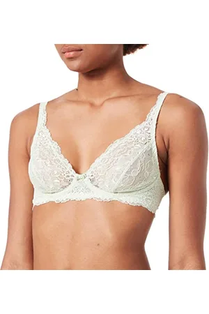 Calida Damen BH Sensual Secrets, aus 100% Baumwolle, bügellos aus elastischer Spitze, 80A