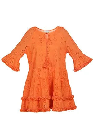 IZIA Damen 193016_Orange_S_19308921 Lässiges Kleid, S