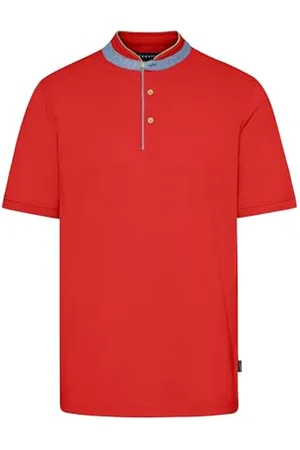 Bugatti Herren Poloshirt Stehkragen Basic Kurzarm Modern Fit