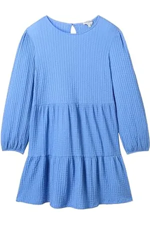 TOM TAILOR Mädchen Kinder Kleid mit Volant & Struktur, , 164