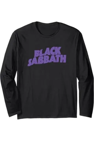 Black Sabbath Wellenförmiges Logo Lila Langarmshirt