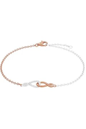 Amor Armband 925 Sterling Silber Damen Armschmuck, mit Zirkonia synth., 19+2 cm, Bicolor, Infinity, Kommt in Schmuck Geschenk Box, 9271276