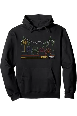 South Park Stan Kyle Cartman & Kenny Colour Line Art Pullover Hoodie