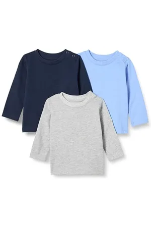 Amazon Unisex Baby Langärmlige T-Shirts Aus 100 % Baumwolle Mit Lockerer Passform, 3er-Pack, , Frühchen