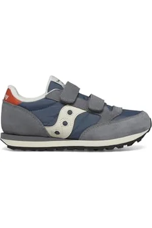 Saucony Originals Unisex Kinder Jazz Double HL Sneaker, Grau, Blau, Orange