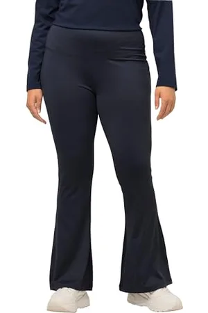 Ulla Popken Damen Sport, Bodyforming-Bund, ausgestelltes Bein Leggings, , 40W x 32L