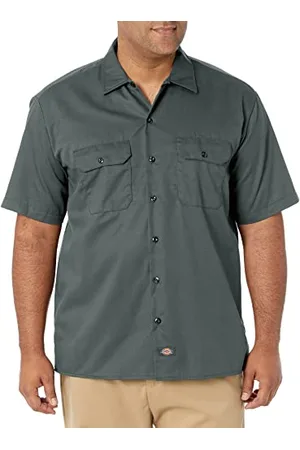 Dickies Herren Kurzärmliges Button-Down-Arbeitshemd, , XX-Large