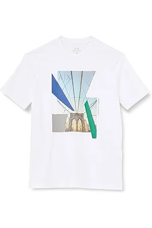 Armani Exchange Herren Bridge Print On Front, Short Sleeves, Regular Fit T-Shirt, , XS EU