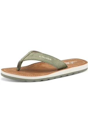 QS by s.Oliver Damen Zehentrenner Sportlich Sommer, Metallisch (Green), 40 EU