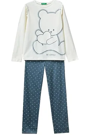 Benetton Mädchen Pig(Maglia+Pant) 3Y5E0P04U Pyjamaset, , XXS