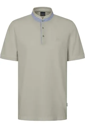 Bugatti Herren Poloshirt Stehkragen Basic Kurzarm Modern Fit