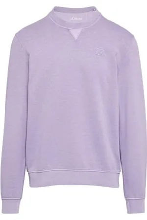 QS by s.Oliver Sweatshirt mit Garment Dye und Logo-Detail Lavendel M