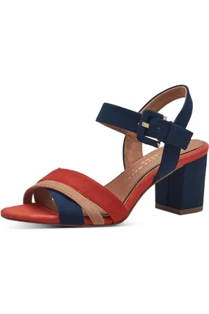 Marco Tozzi Damen Sandalen mit Absatz Elegant Vegan, Blau , 41 EU